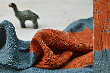 Roha ★ Bandhani & Ajrakh ★ Tussar silk saree { N }
